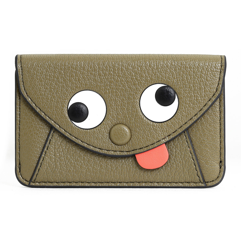 Anya Hindmarch Card Case Zanny Olive Green